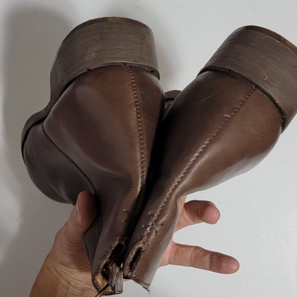 NEW Beek Quail Ankle Boots Womens 7.5 Chocolate Brown Hipster Chic Neutral Boho - Picture 4 of 10